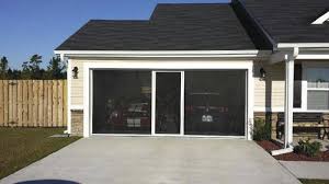 retractable garage screen door exterior view jacksonville